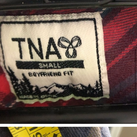 Aritzia TNA Plaid Flannel Boyfriend Fit Size Small - Picture 3 of 9